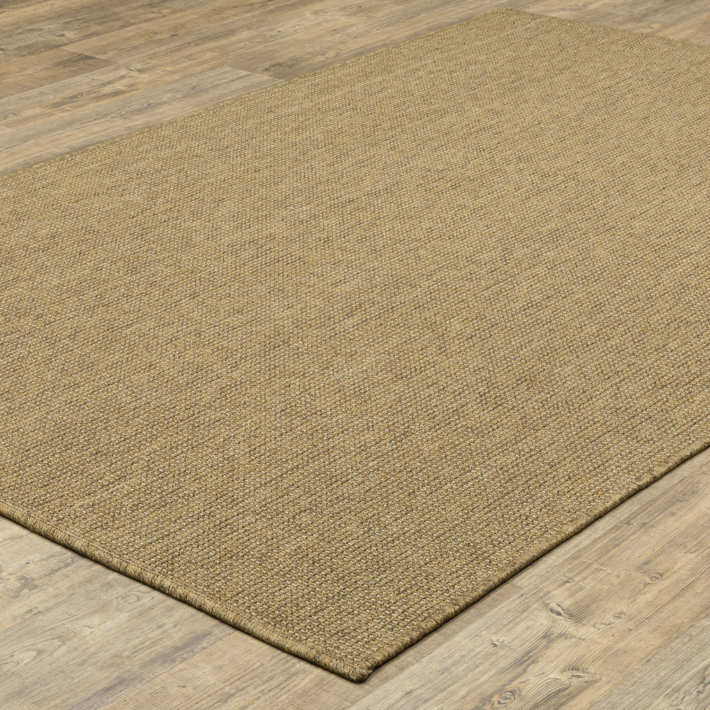 Stylish and Durable Tan Stain-Resistant 4x6 Outdoor and Indoor Area Rug for Decorating Your Spaces