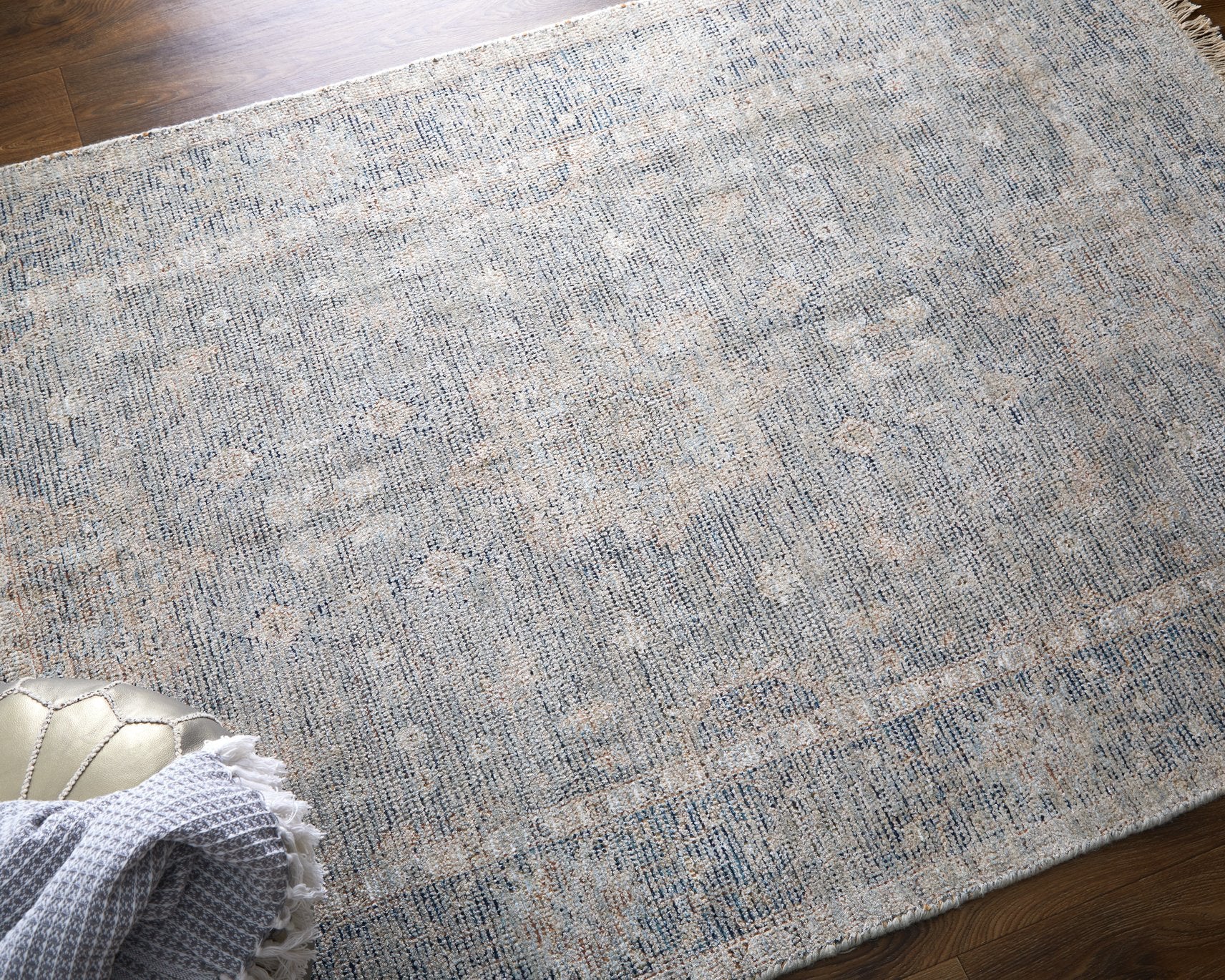 Caldwell Handwoven Wool and Viscose Area Rug - Bohemian Style for a Calm Home