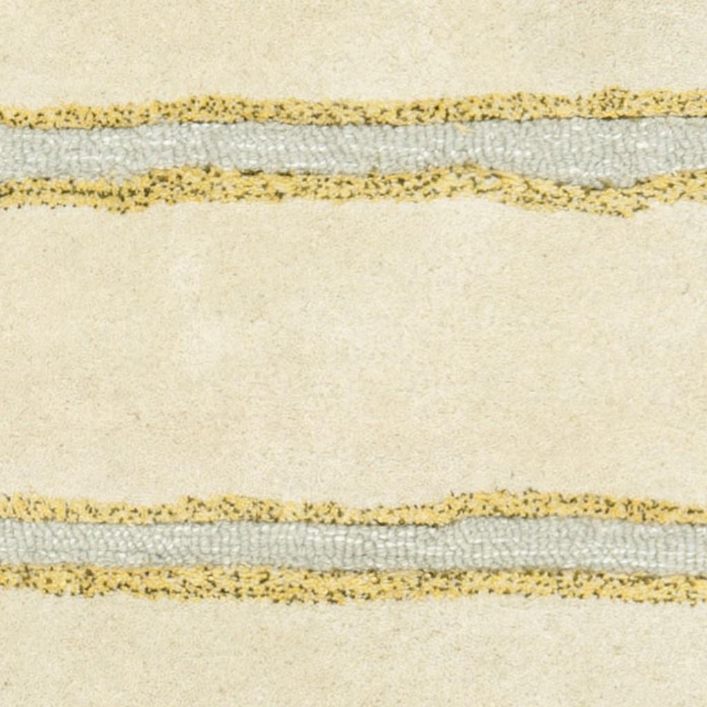 Modern Martha Hand-Tufted Wool Rug with Chalk Stripe's Painterly Charm