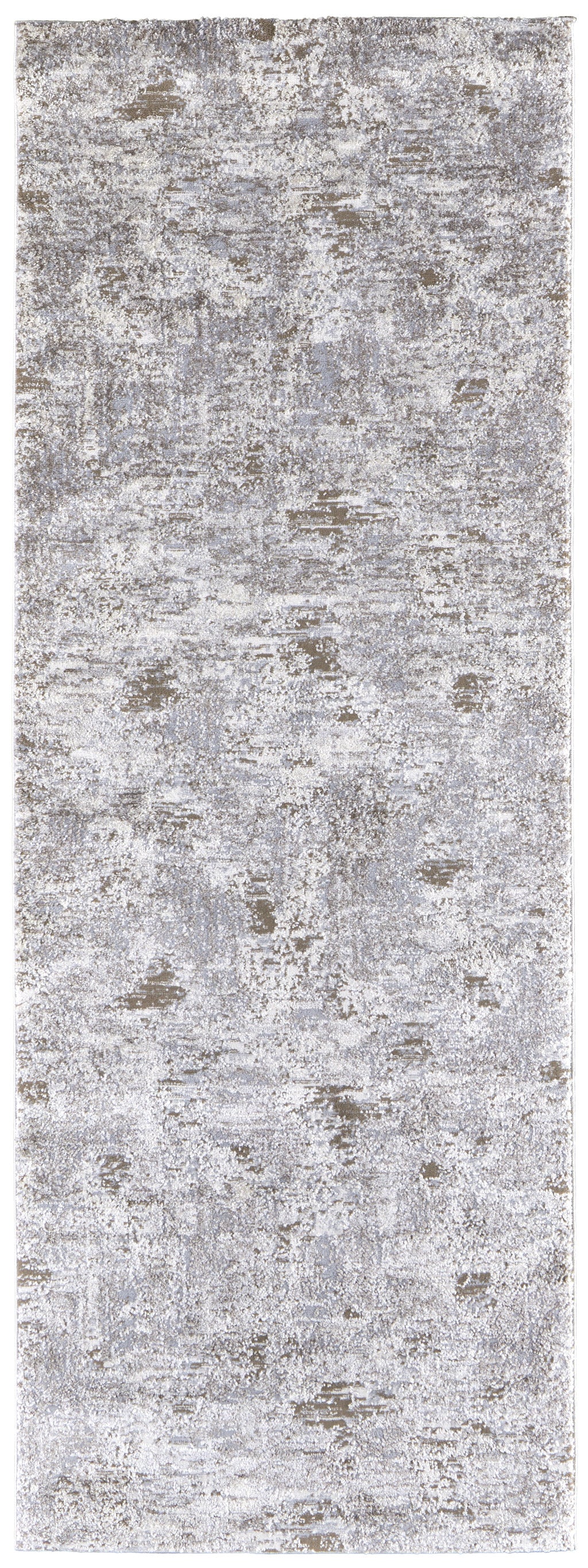Stylish Distressed Abstract Area Rug with Gray and Ivory Design, Stain-Resistant, Ideal for 4x6 ft Space for Enhanced Comfort