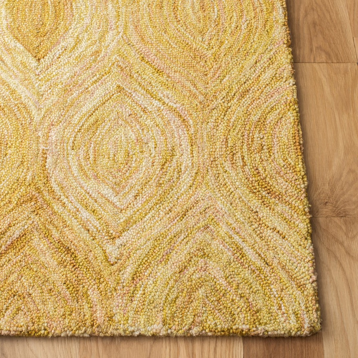 Exquisite Ikat Style Contemporary Hand - Tufted 100% Wool Pile Living Room Rug for Luxurious Comfort