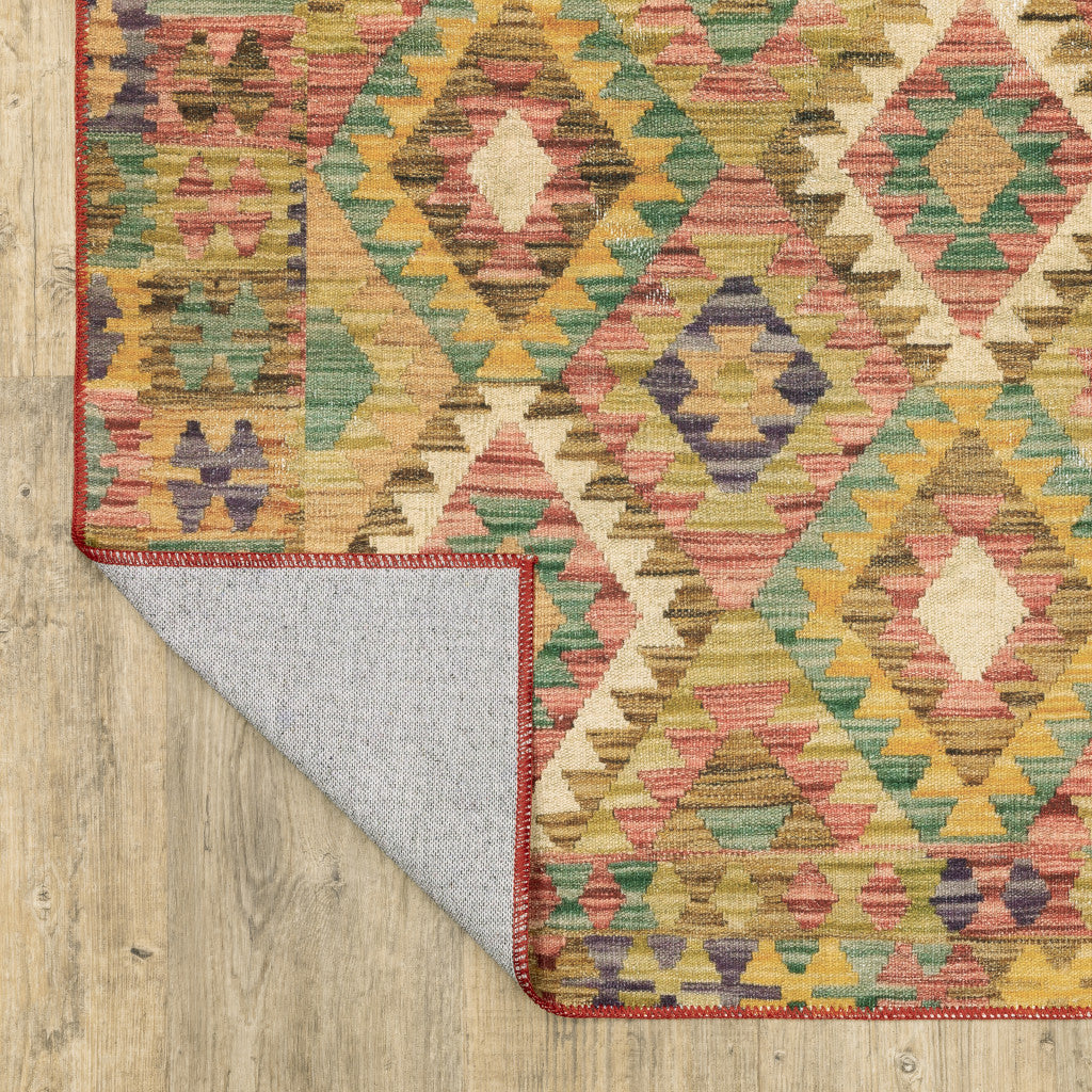 Stain-Resistant and Non-Skid Southwestern Printed Area Runner Rug with Colorful Design for Every Space