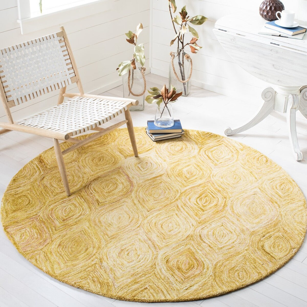 Luxurious Hand - Tufted Wool Ikt631 Contemporary Rug for Stylish Home Comfort