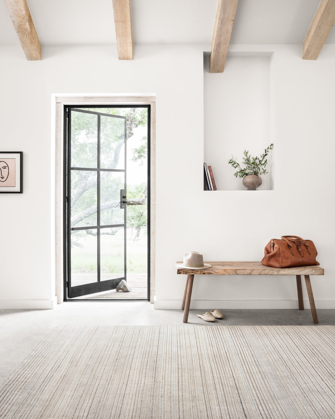 Bellamy Hand-Woven Traditional Luxury Floor Rug Crafted from Viscose, Wool, and Cotton for Sophisticated Home Interior Decor
