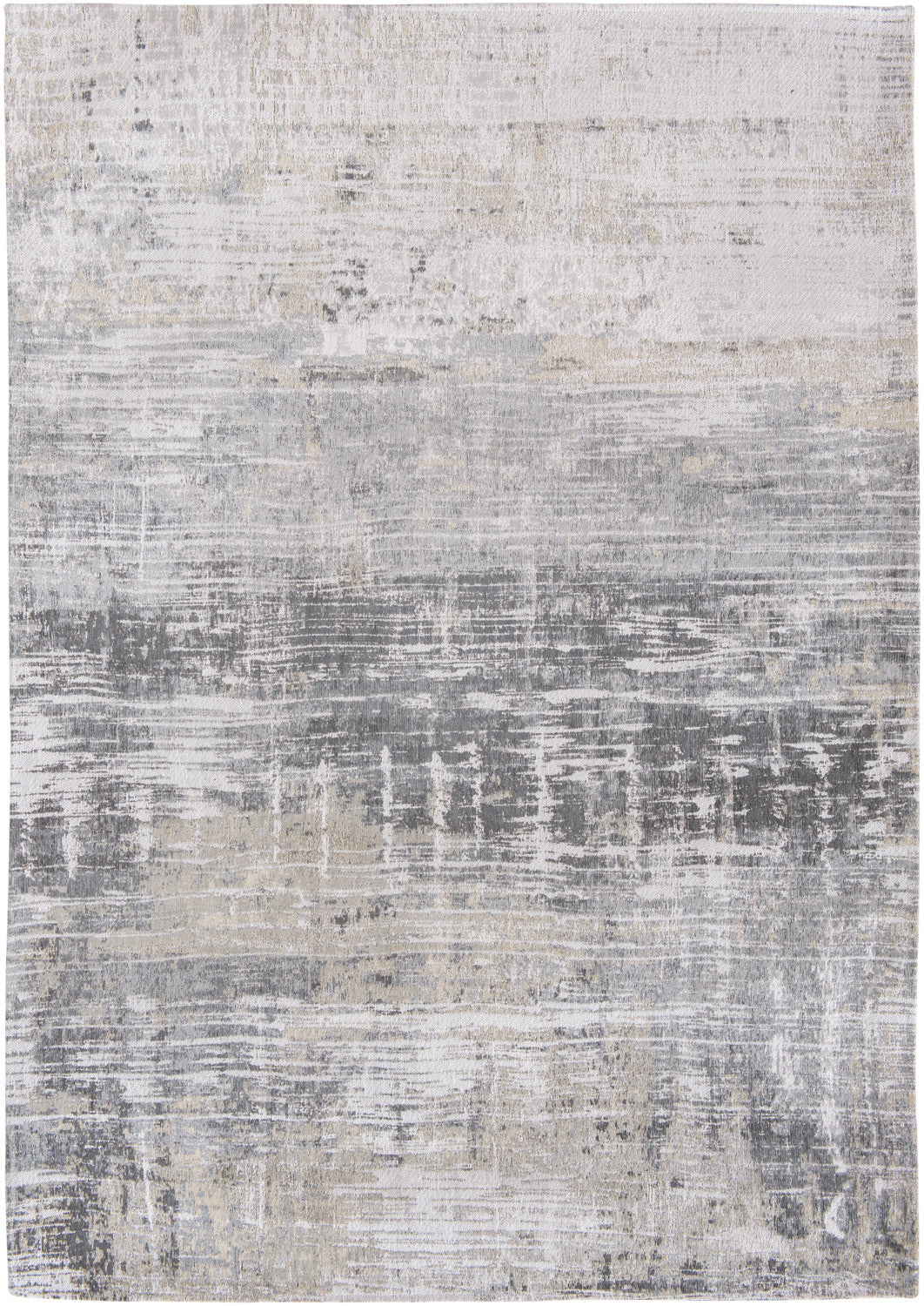 Modern 5' x 7' Gray and White Abstract Non-Slip Area Rug for Cozy Home Decor