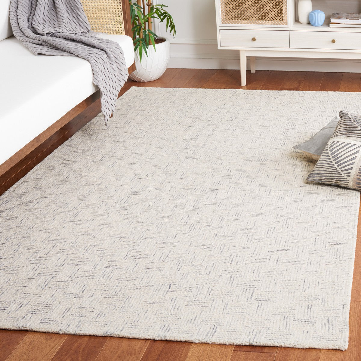 Luxurious Micro - Loop Hand - Tufted Wool Pile Modern Area Rug for Elegant Home Decor and Enhanced Comfort