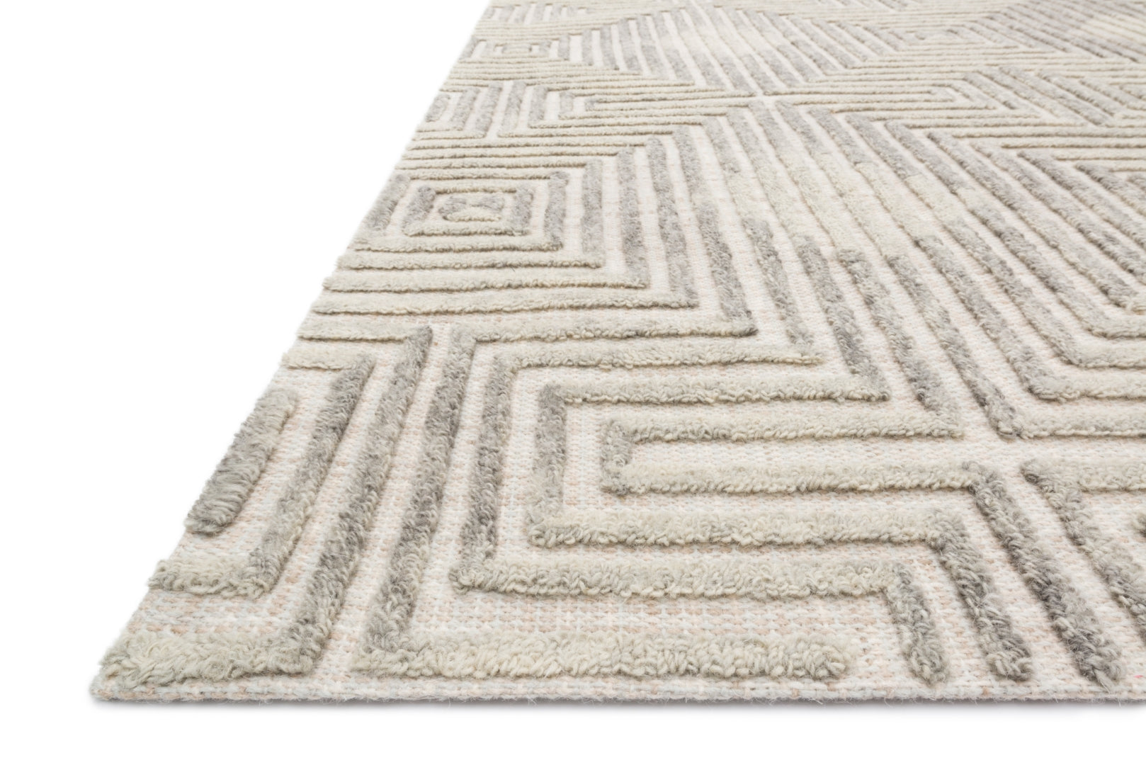 Ehren Modern Hand-Tufted 100% Wool Geometric Pattern Rug for Sophisticated Spaces