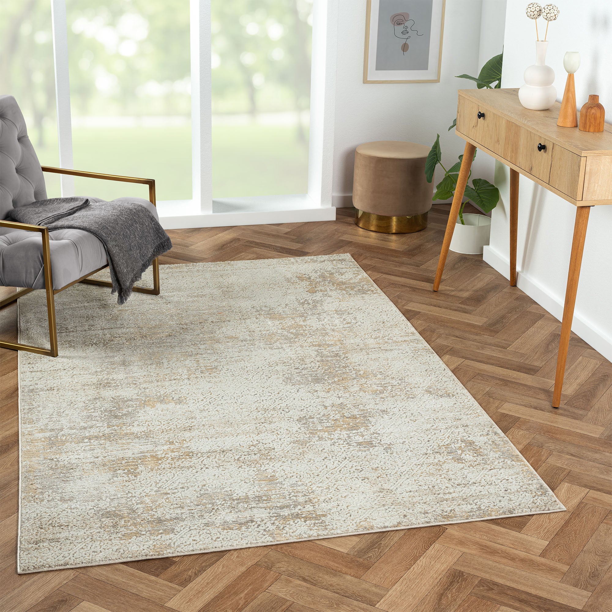 Exquisite Distressed Gray Damask Area Runner Rug - Transform Your Living Space with Enduring Elegance and Superior Quality Design