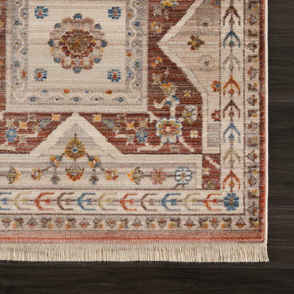 High - Quality Turkish Red Southwestern Area Rug for Stylish Home Décor