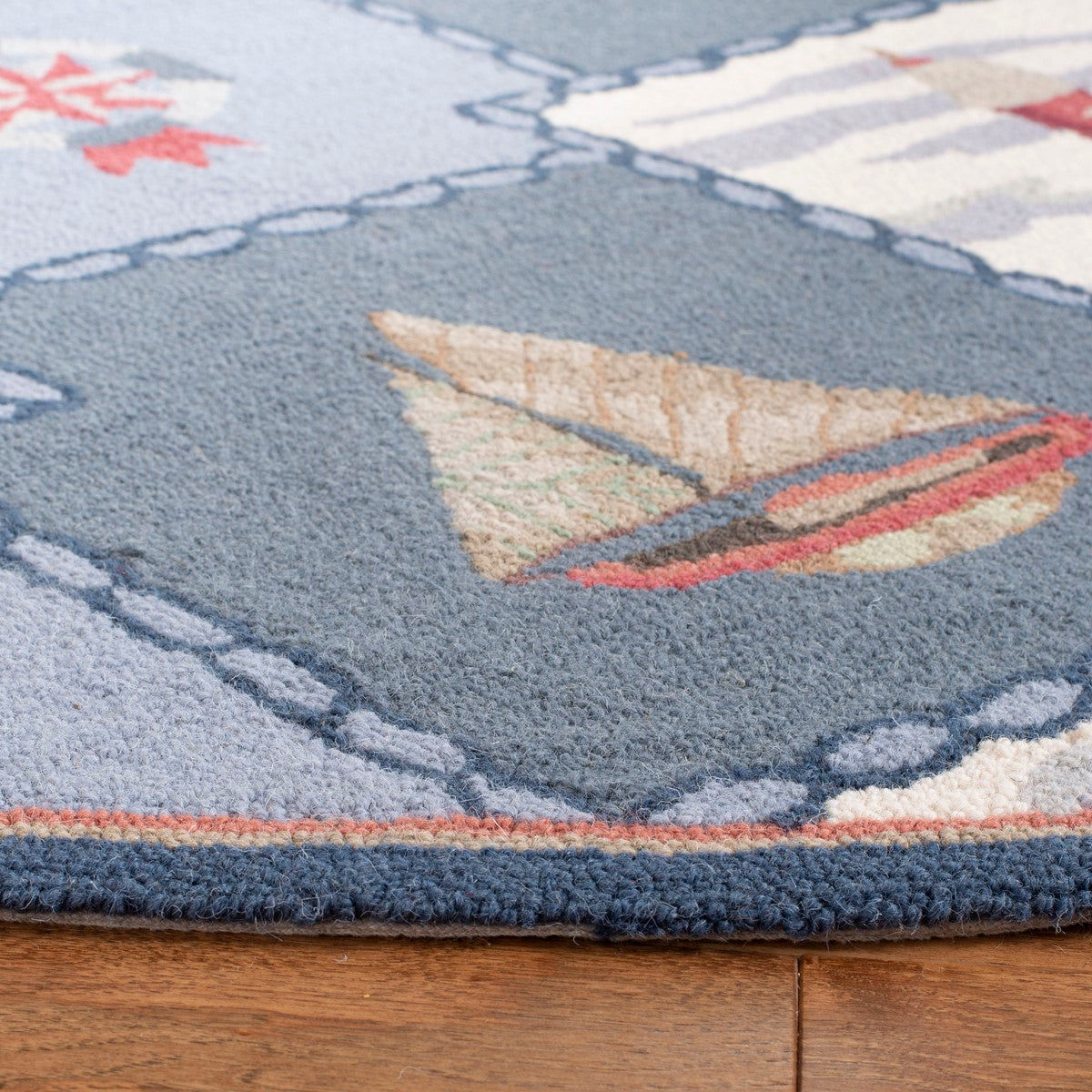 Luxurious Hand-Hooked Chelsea Rug in 100% Virgin Wool with American & European Designs