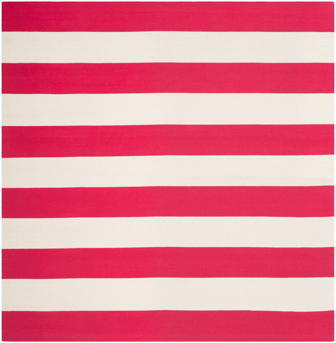 Montauk Handmade Cotton Flat Weave Rug with Stylish Ikat Tie - Dye Pattern Ideal for Coastal or Contemporary Residences