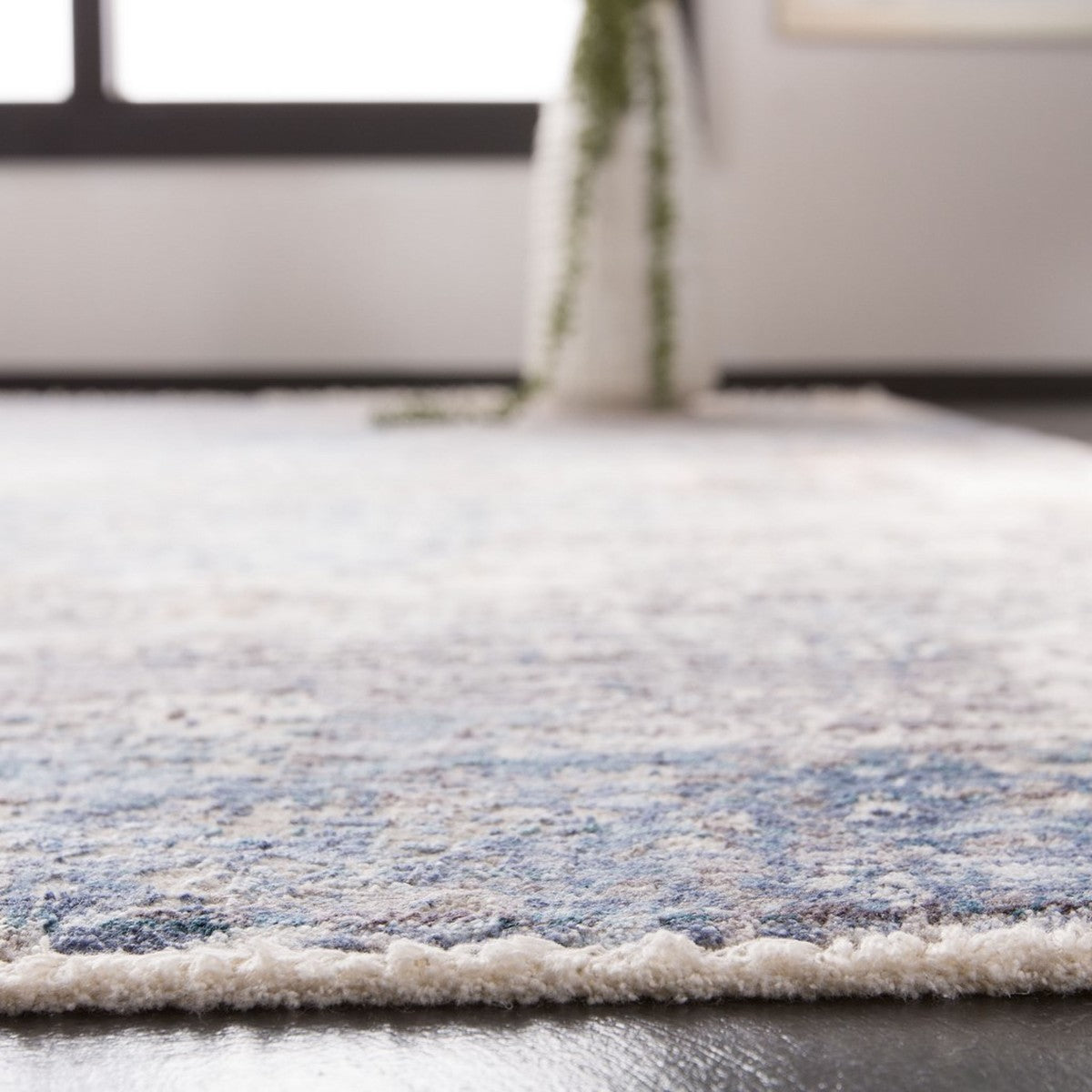 Luxurious Power Loomed Rectangle Rug with 7.5MM Soft Polyester-Viscose Blend Pile