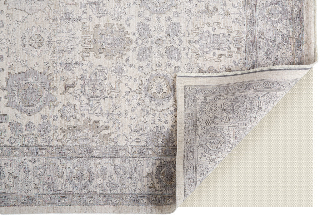 Stylish and Stain-Resistant Worn Faded Oriental Area Rug with Fringe for Decorating Any Space