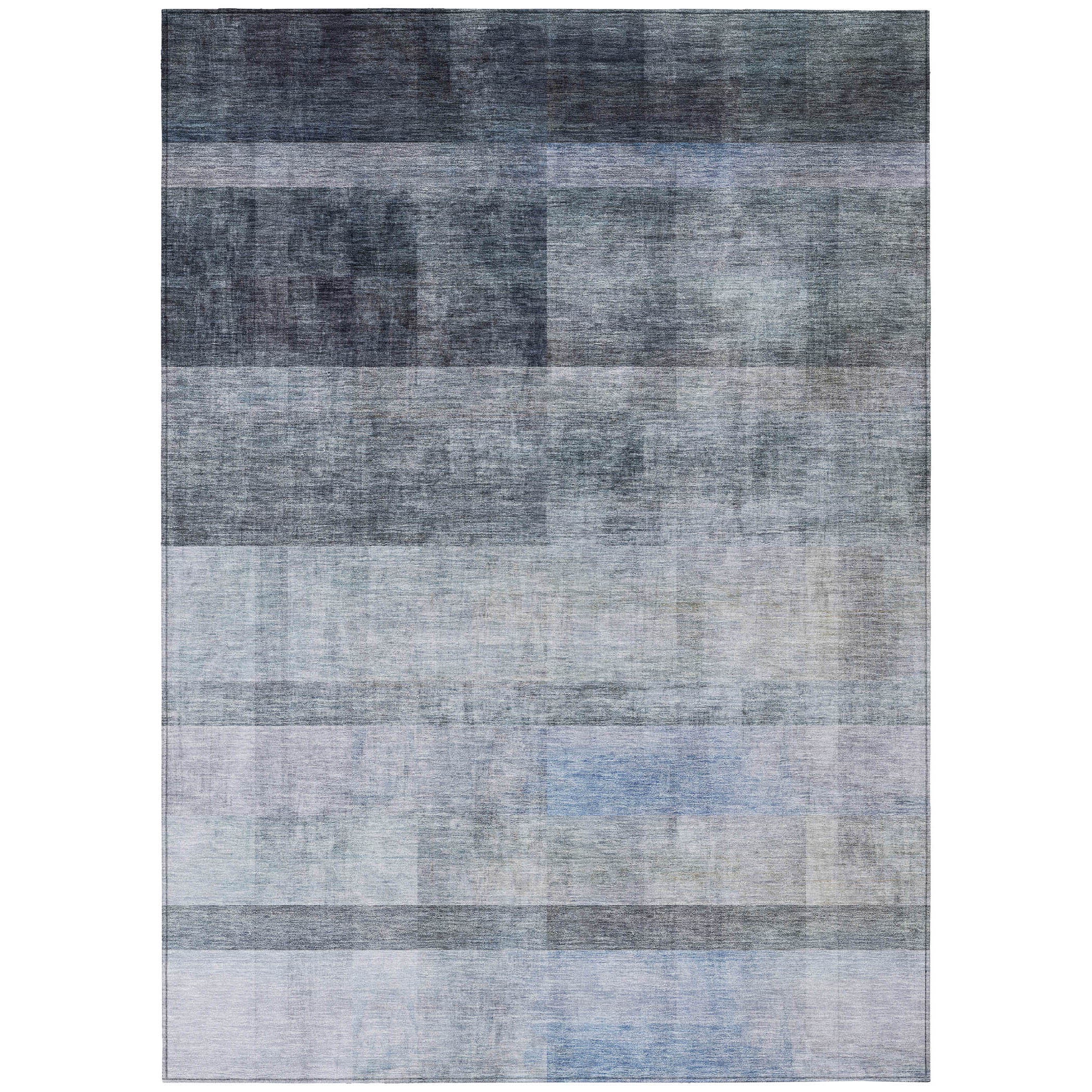 8-Foot Olive Green Ombre Stain-Resistant Indoor-Outdoor Runner Rug for Kids & Pets