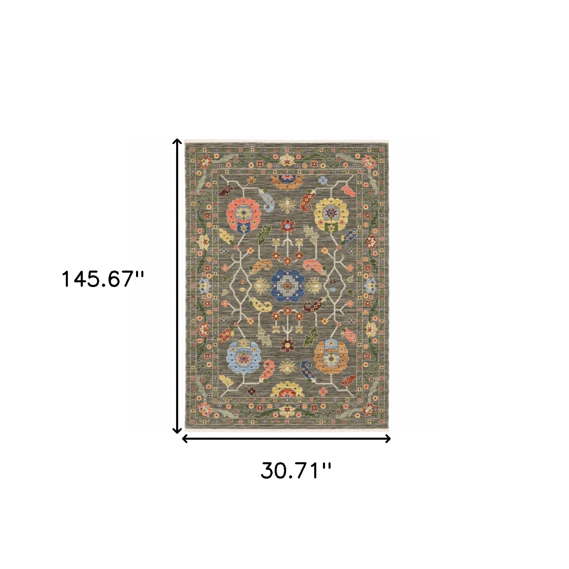 Stylish and Durable Stain-Resistant Oriental Fringed Area Rug for Any Room