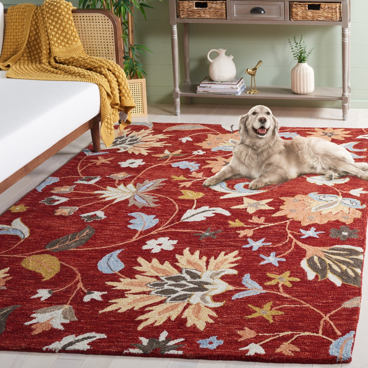 Exquisite Jardin Hand - Tufted Luxury Area Rug with 80% Wool Composition for Warm and Cozy Interior Spaces, Ideal for Every Room