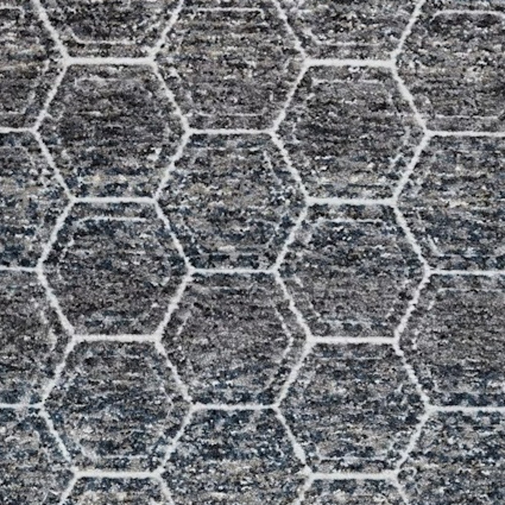 Stylish Modern Machine-Woven Gray Geometric Area Rug for Adding Warmth and Elegance to Any Room Decor