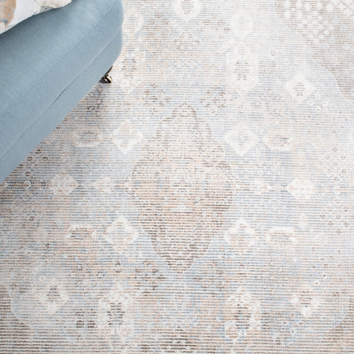 Authentic Restoration Vintage 703 Hand - Woven Wool and Viscose Traditional Area Rug for Sophisticated Home Decor