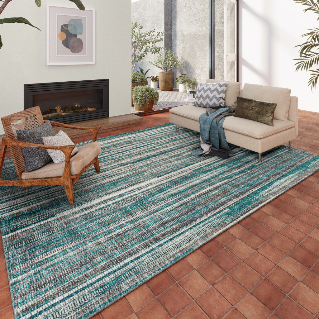 Stylish Handmade Blue Ombre Tufted Area Rug - Ideal 3' x 5' Accent Piece for Living Spaces and Floors