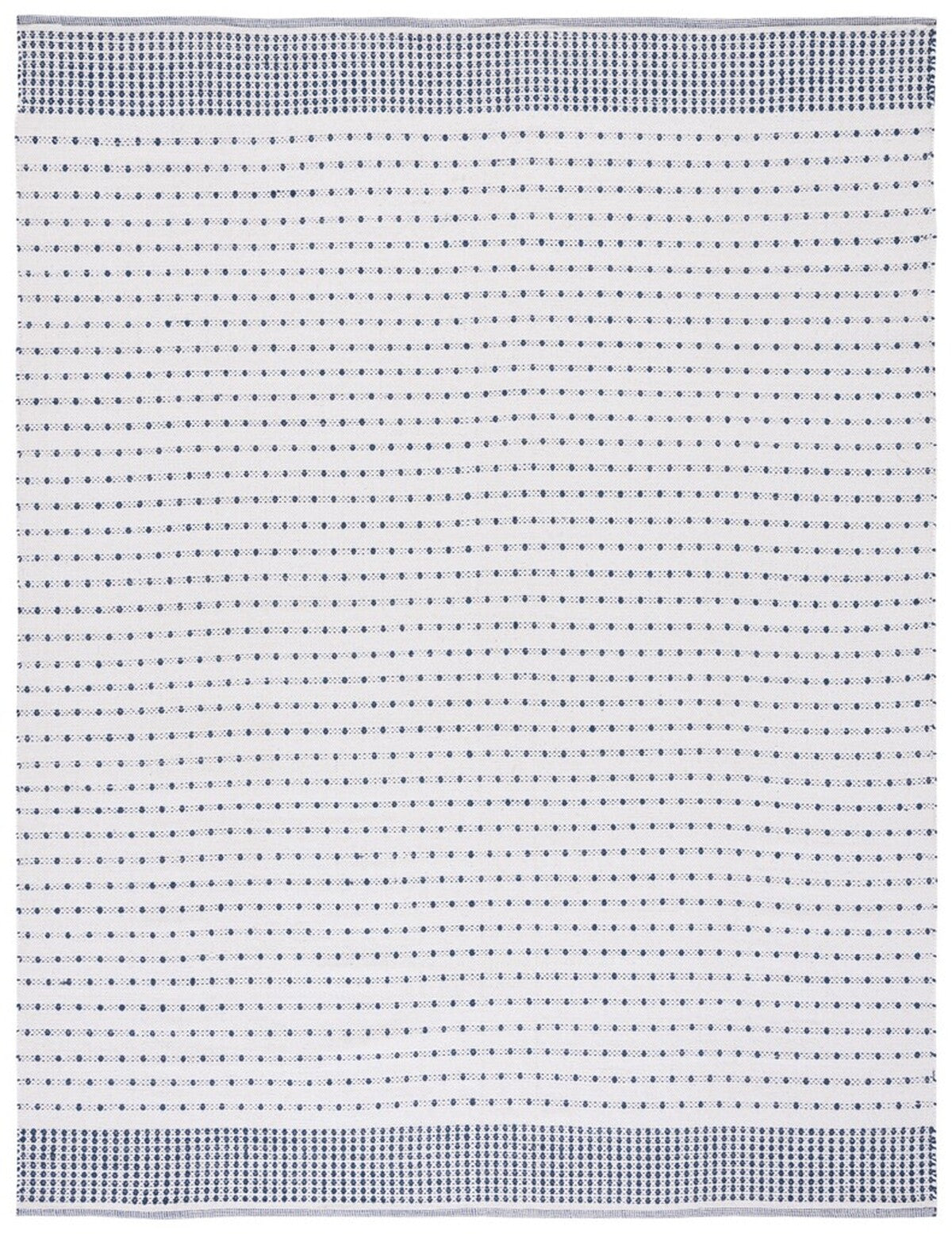 Stylish and Durable Hand - woven Bohemian Flat Weave Cotton Area Rug from India - Montauk 714