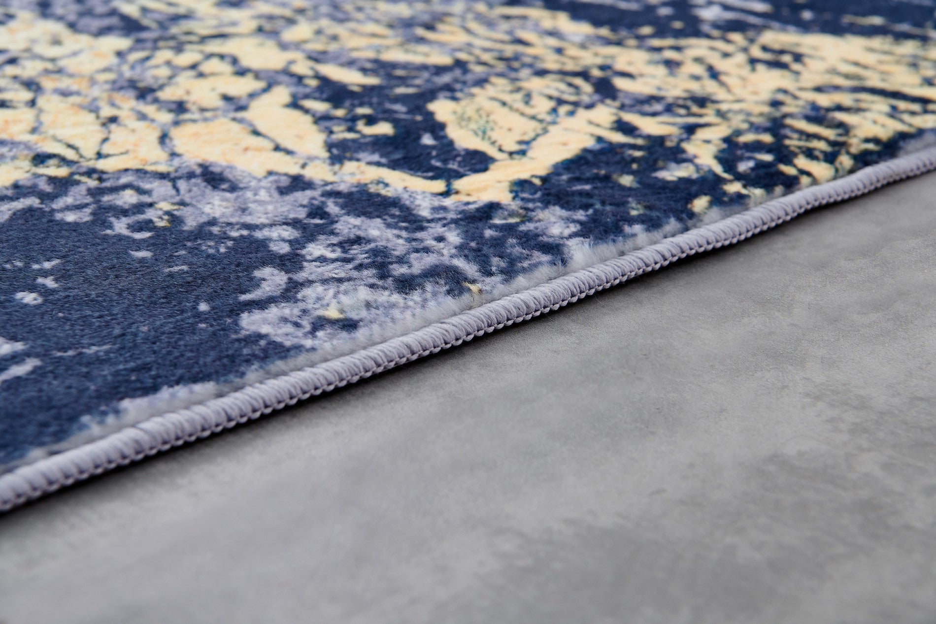 Exquisite Luxury Blue and Yellow Abstract Shag Style Area Rug with Softness, Stain Resistance and Non - Skid Comfort for Home Decor
