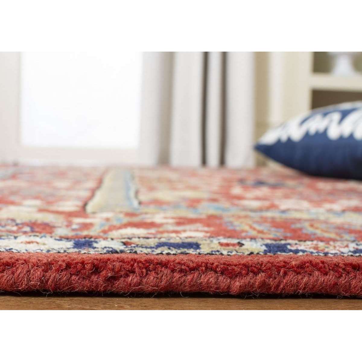 Antique-Style Hand-Tufted Persian Inspired Floor Rug - AT64 Model with Vibrant Colors and High-Quality Premium Hand-Spun Wool