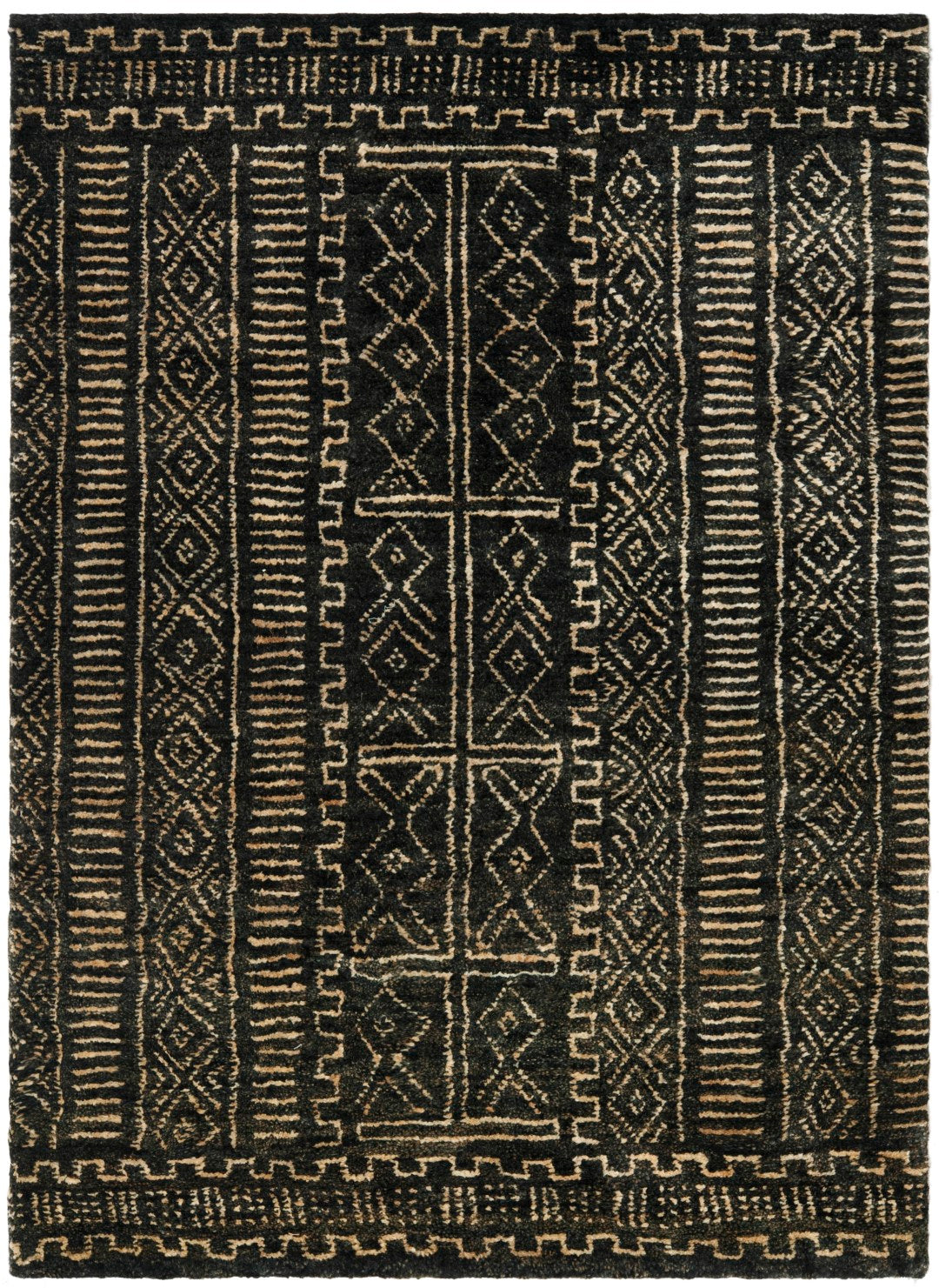 Luxurious Hand-Knotted Jute Rug from Kenya for Elegant Home Comfort