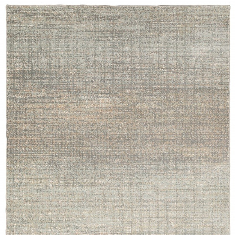 Soft High-Low Pile Gray Green Abstract Confetti Area Rug - Casual & Transitional Design