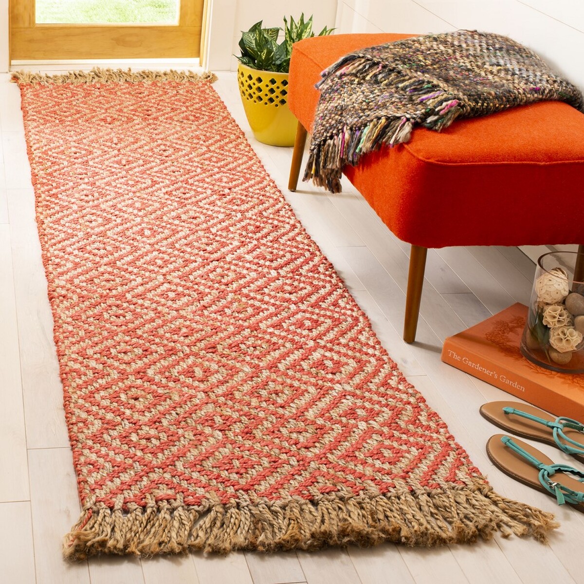 Exquisite Natural Fiber 266 Hand-Woven Jute Floor Rug - An Eco-Friendly and Stylish Home Decor Accessory for Sustainable Living