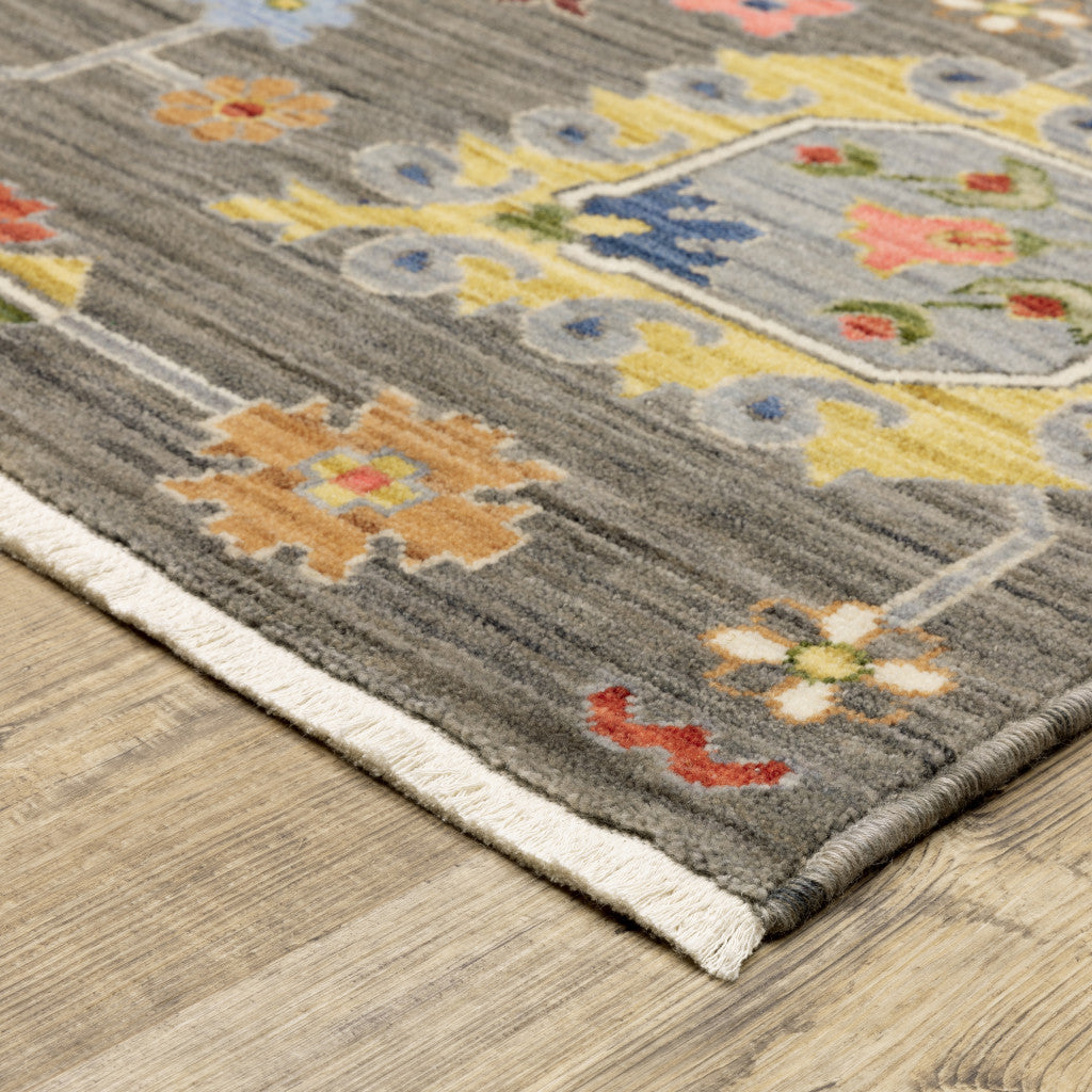 Fringe-Trimmed Stain-Resistant Area Rug with Elegant Oriental Pattern for Stylish Homes