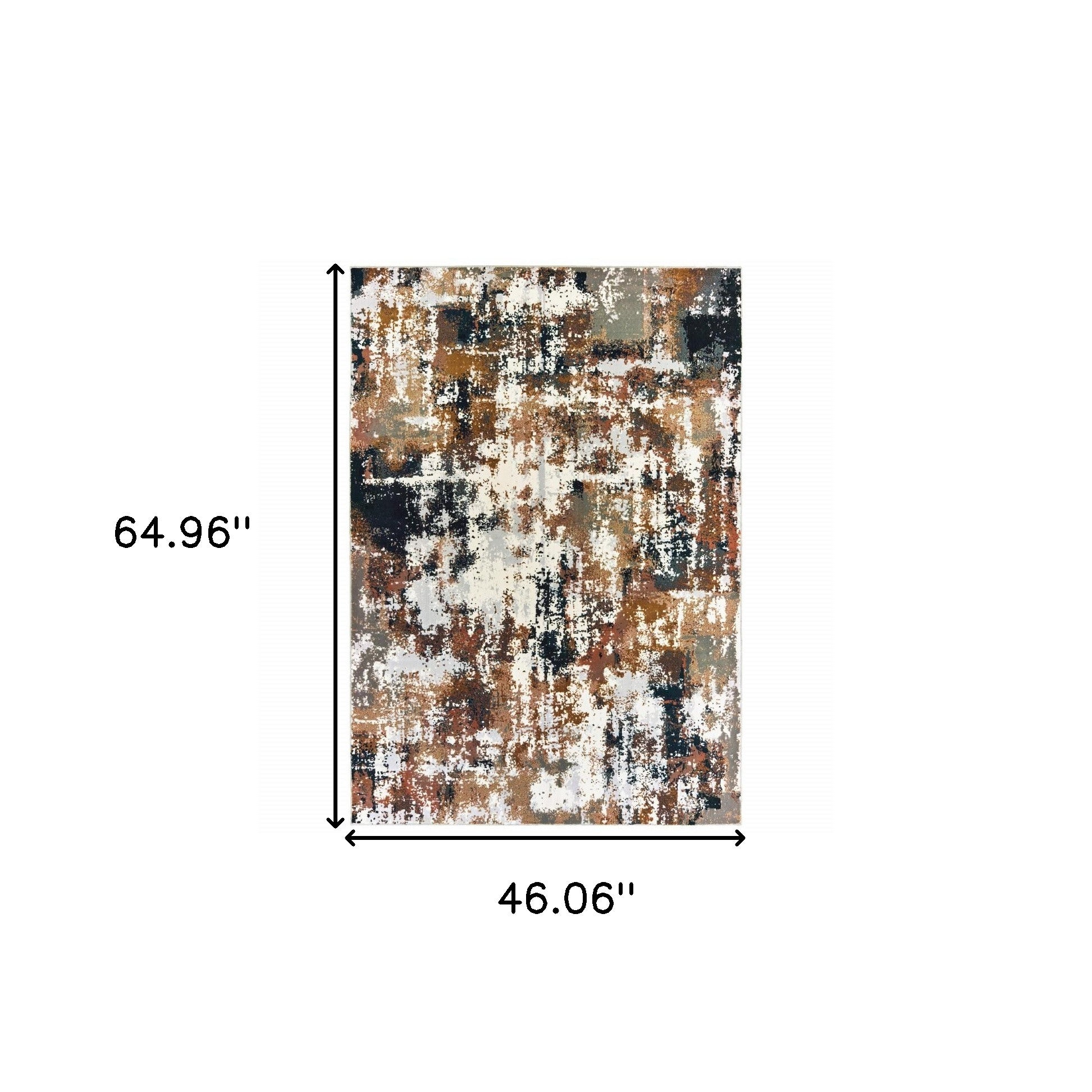 Luxurious Ivory Gray Marble-Inspired Indoor Rug with High-Low Texture