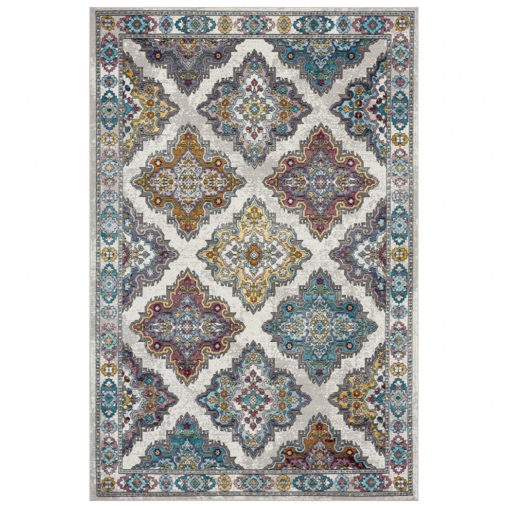 Blue Modern Machine-Woven Area Rug - Ideal for Creating Elegant Focal Points in Living Spaces with Long-Lasting Comfort
