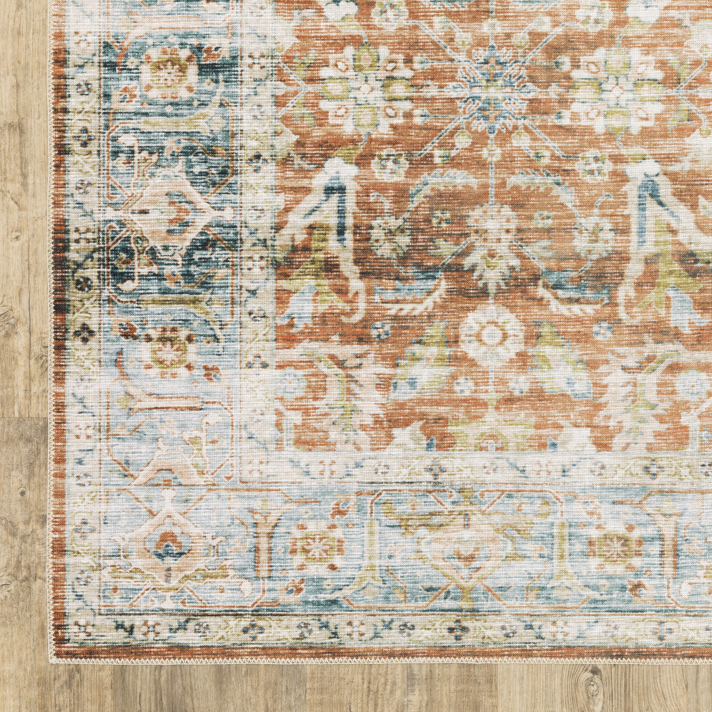 Highly Stain-Resistant Oriental Style Runner Area Rug - Ideal Stylish Decor for Family Homes with Children and Pets