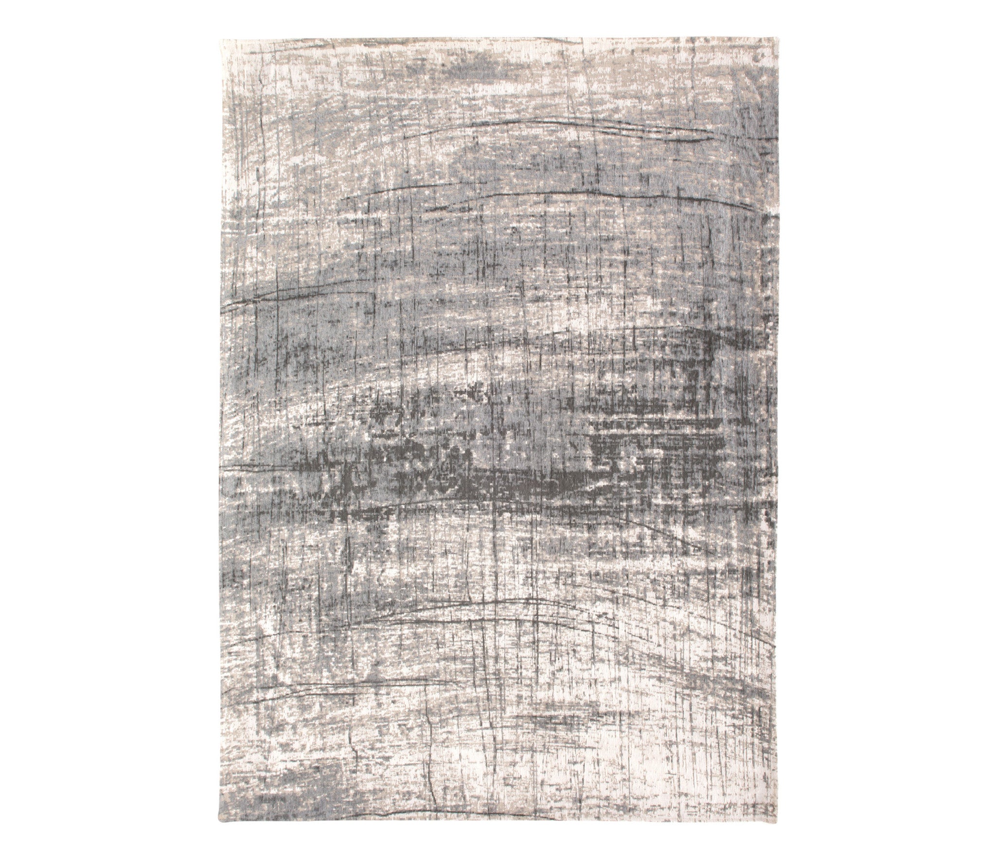 6' x 8' Stylish Gray and White Abstract Non-Slip Area Rug for Home Decor