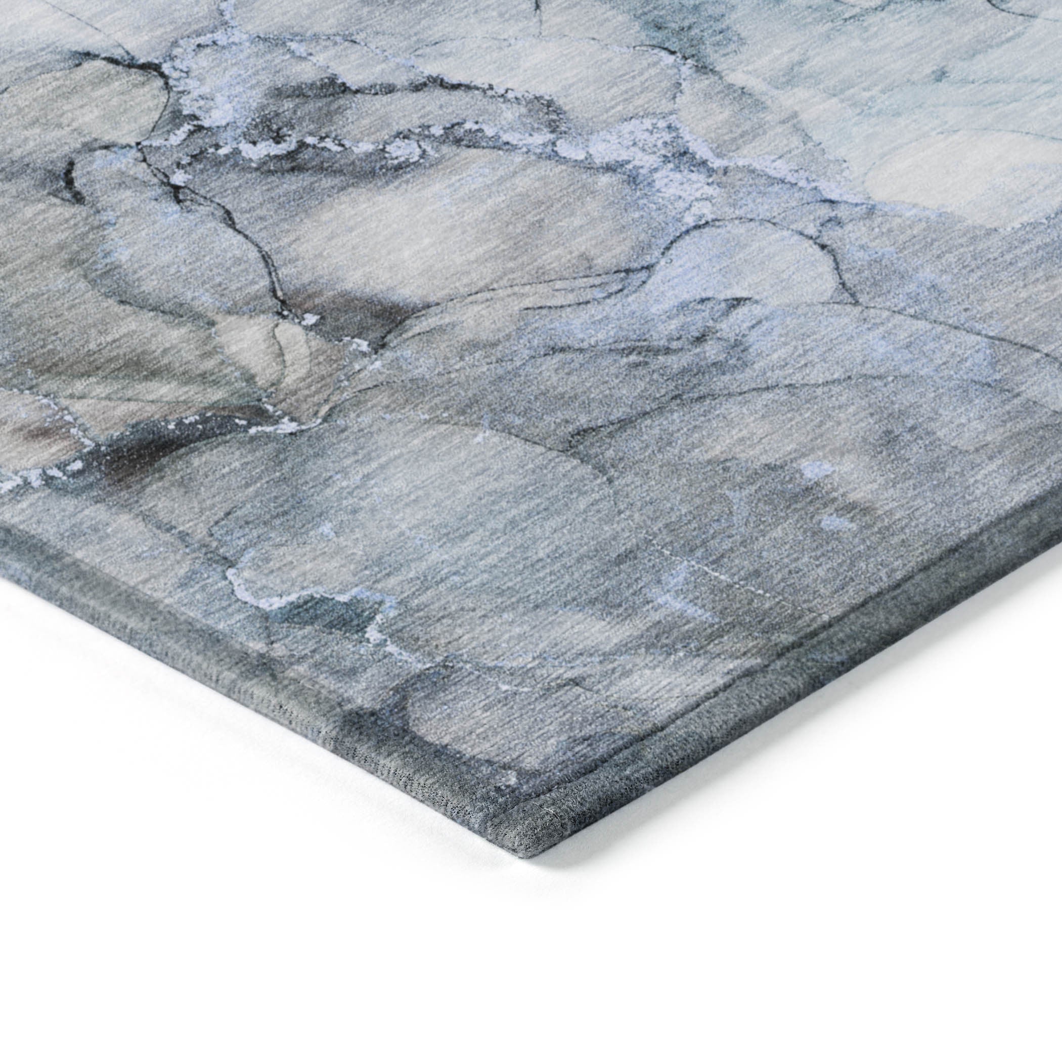 Stylish and Functional Green Abstract Washable Indoor-Outdoor Runner Rug with Stain-Resistant and Non-Skid Features