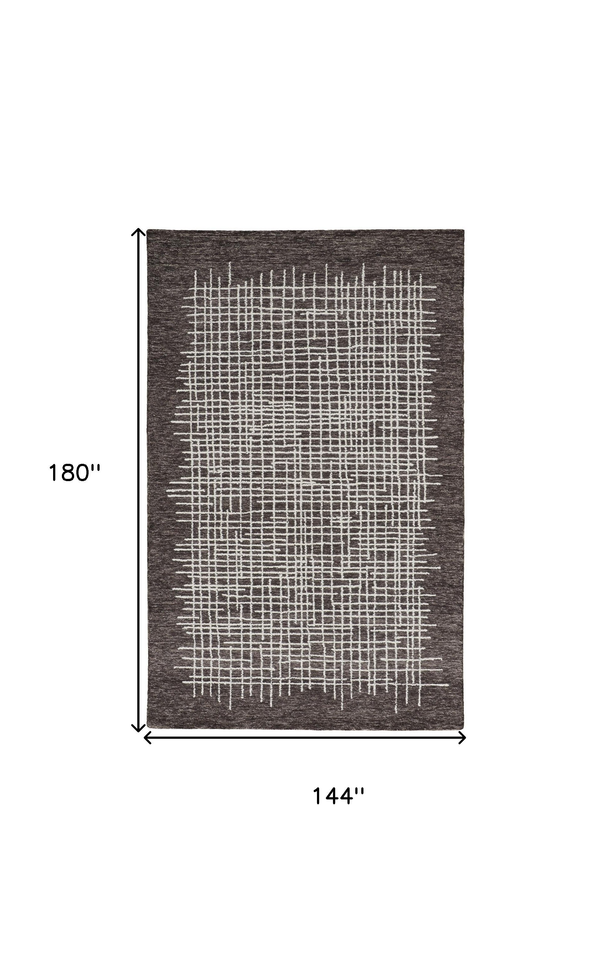 Soft Stain-Resistant Handmade Wool Plaid Area Rug for a Cozy Living Space