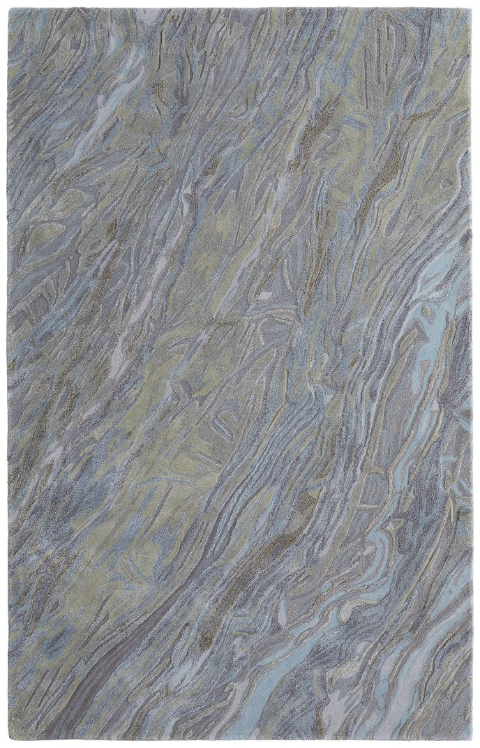 Luxurious Kawai Hand-Tufted Wool & Viscose Abstract Rug for Stylish Home Decor