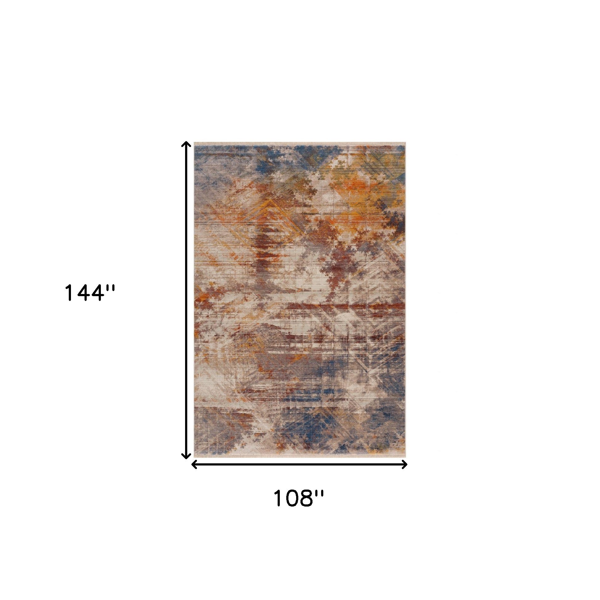 Stylish and Comfortable Gray Abstract Distressed Area Rug for Home Decoration - Enhance Your Living Space with Quality Design