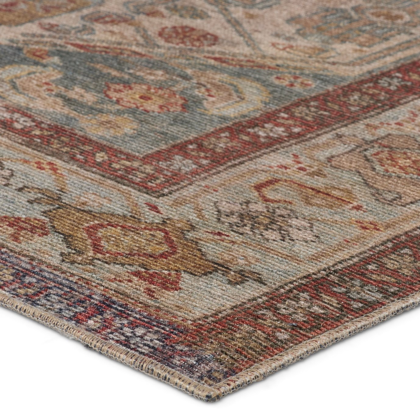 Canteena Arkansas CAN02 Washable 100% Polyester Traditional Medallion Indoor Rug RUG154769