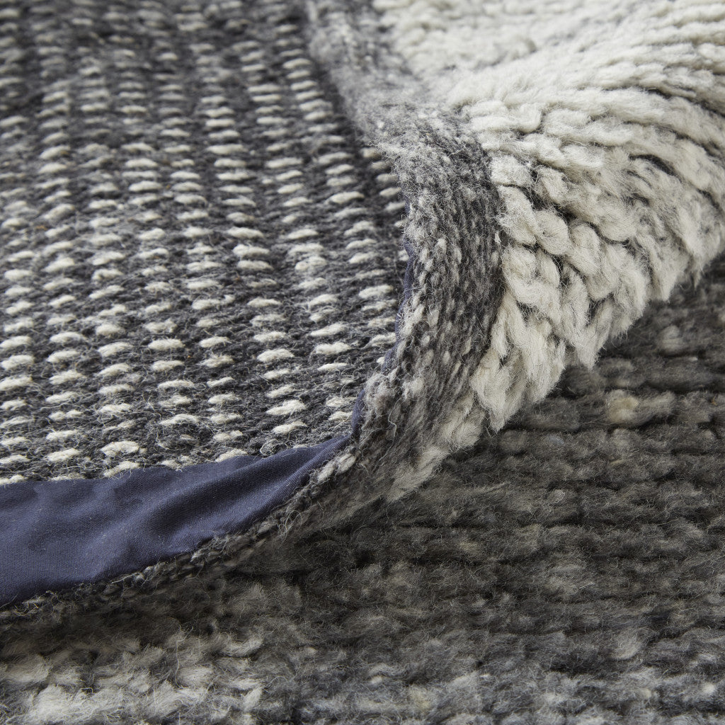 Exquisite Hand-Knotted Wool Area Rug with a Stylish Gray Geometric Design for Comfortable and Stain-Resistant Living Spaces