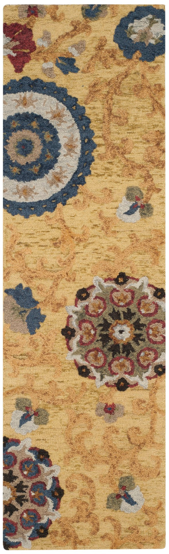 Stylish Hand - Tufted Wool Area Rug with Bold and Colorful Design Inspired by Traditional English Motifs for Contemporary Modern Homes
