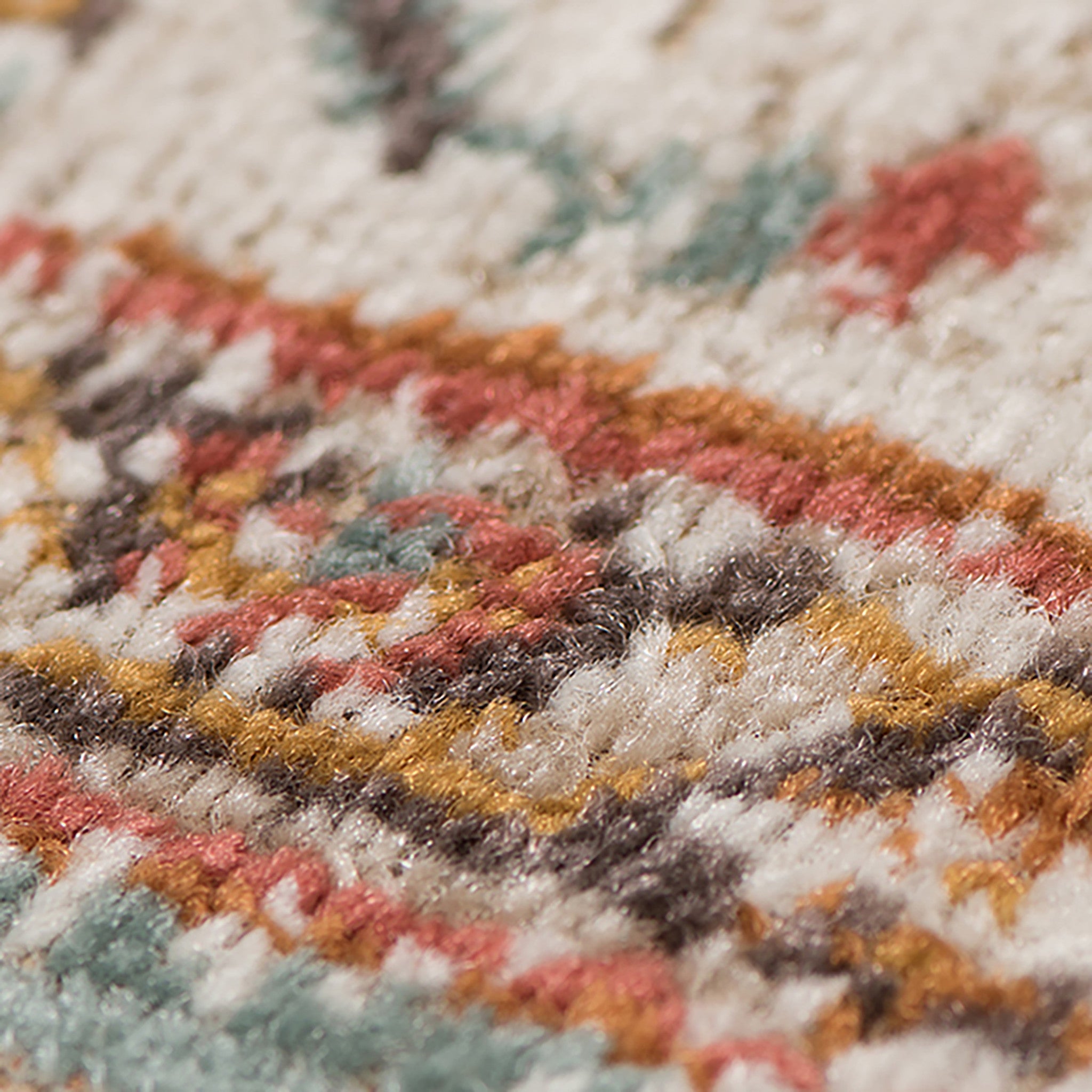 Stylish Ivory, Navy & Yellow Oriental Area Rug - Ideal for Family Homes with Kids & Pets