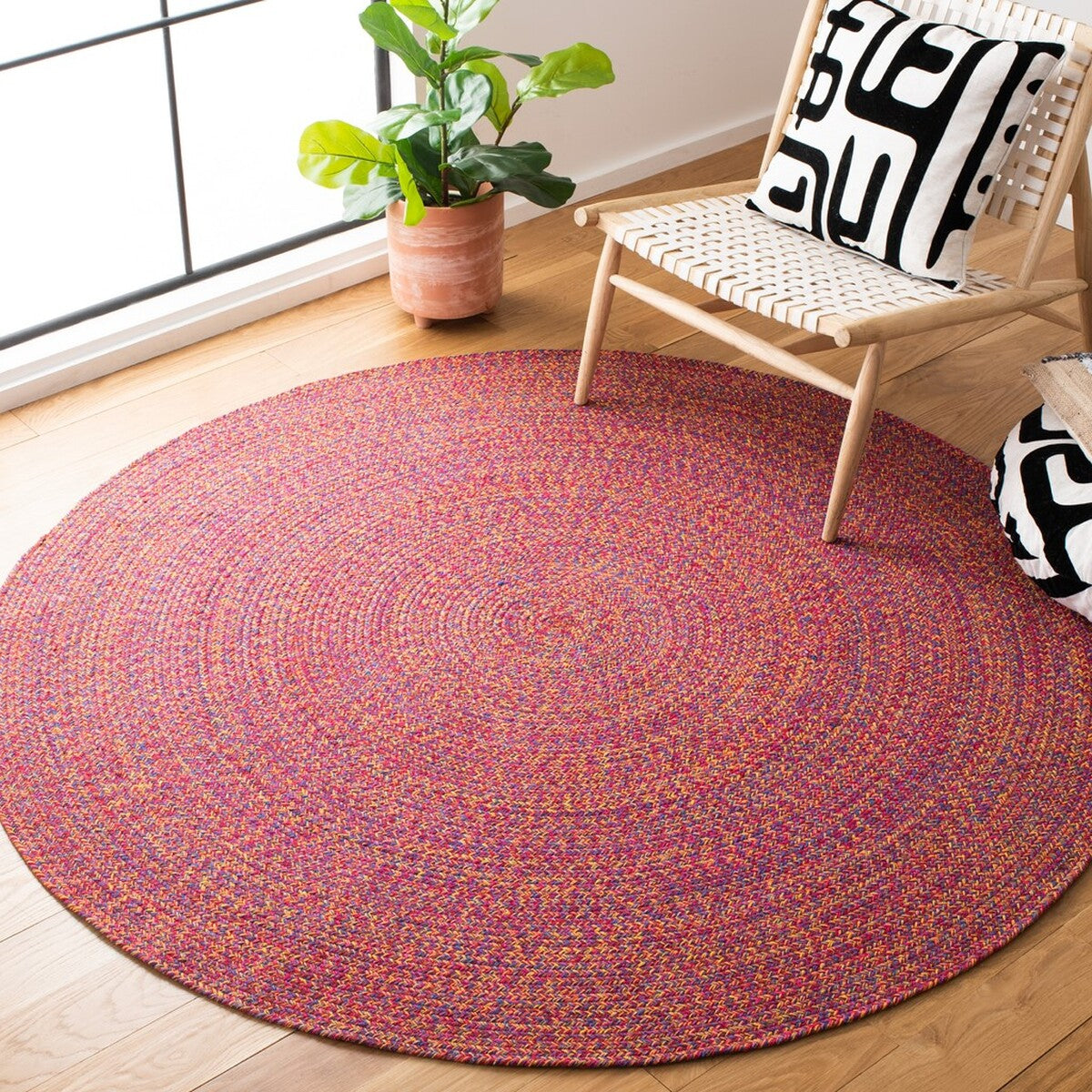 Stylish and Durable 100% Cotton Braided Flatweave Rug for Any Home Space