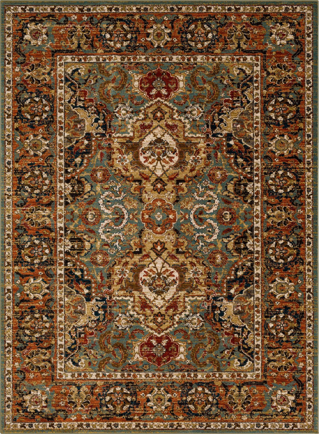 Spice Market Dhahar Ornamental Area Rug - Luxurious, Eco - Friendly, Soft, and Low - Maintenance