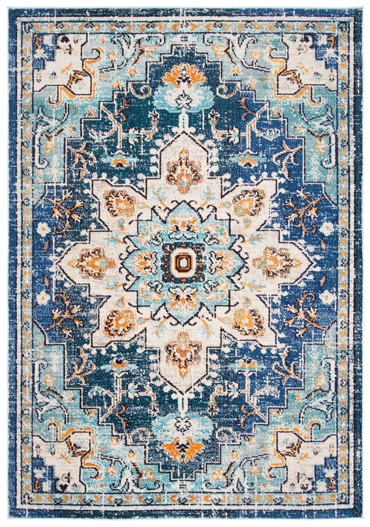 Elegant Rectangle Madison Power - Loomed Rug in Luxurious Turkish Polypropylene Fiber