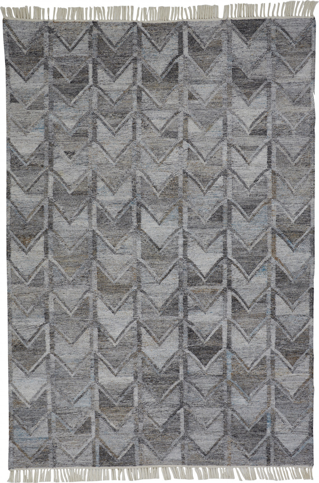 Stylish and Artisan-Crafted Hand Woven Geometric Area Rug with Fringe - Stain Resistant Decor for Your Home