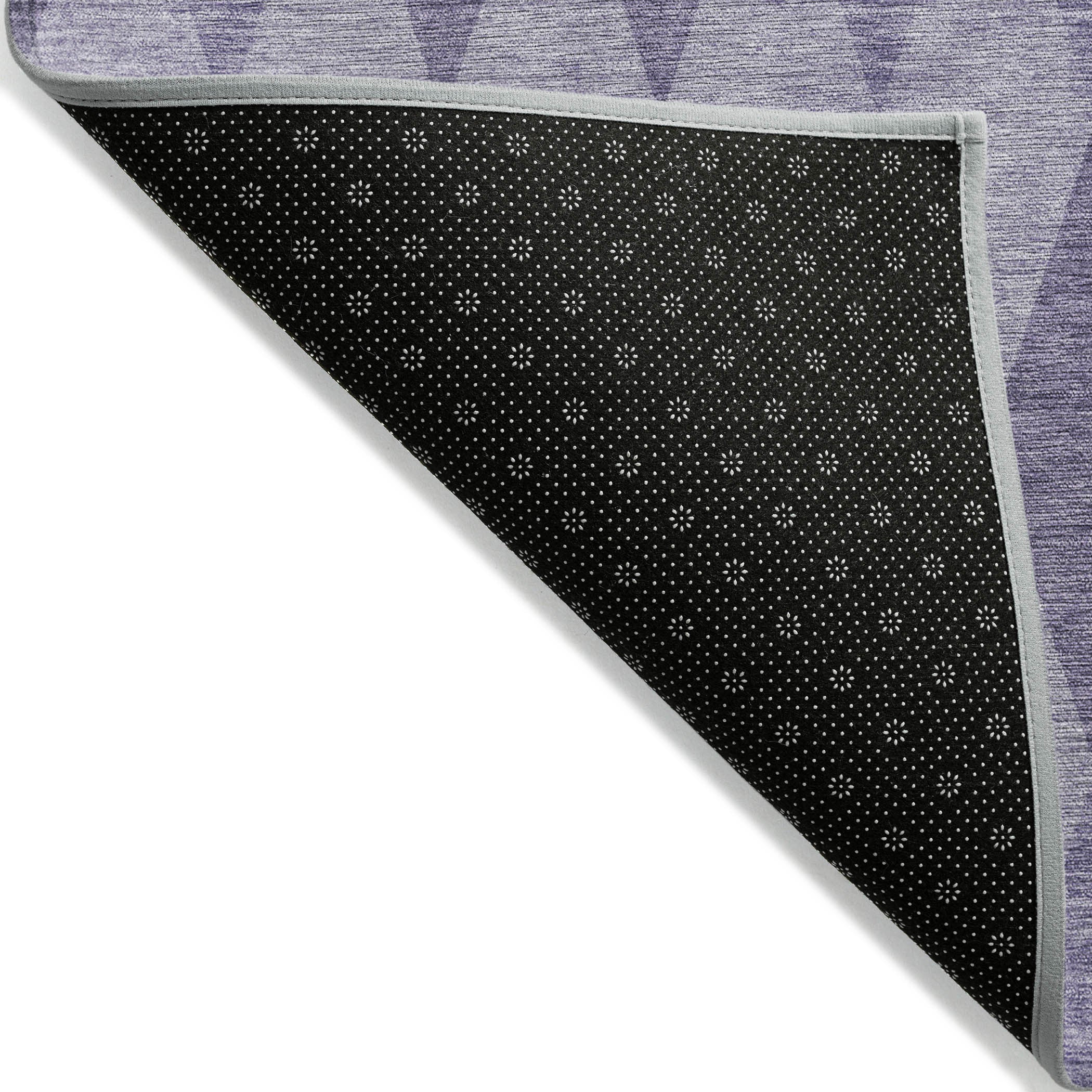Washable, Stain-Resistant & Non-Skid Geometric Purple Outdoor Runner Rug for Your Space