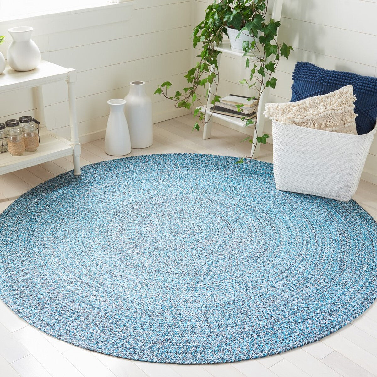 Stylish and Durable 100% Cotton Braided Flatweave Rug for Any Home Space