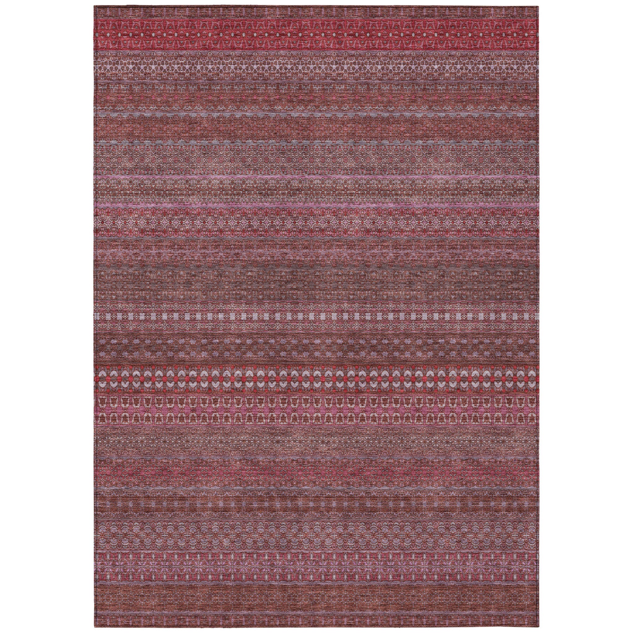 Artichoke Green Striped Indoor-Outdoor Runner Rug: Stain-Resistant, Washable & Stylish