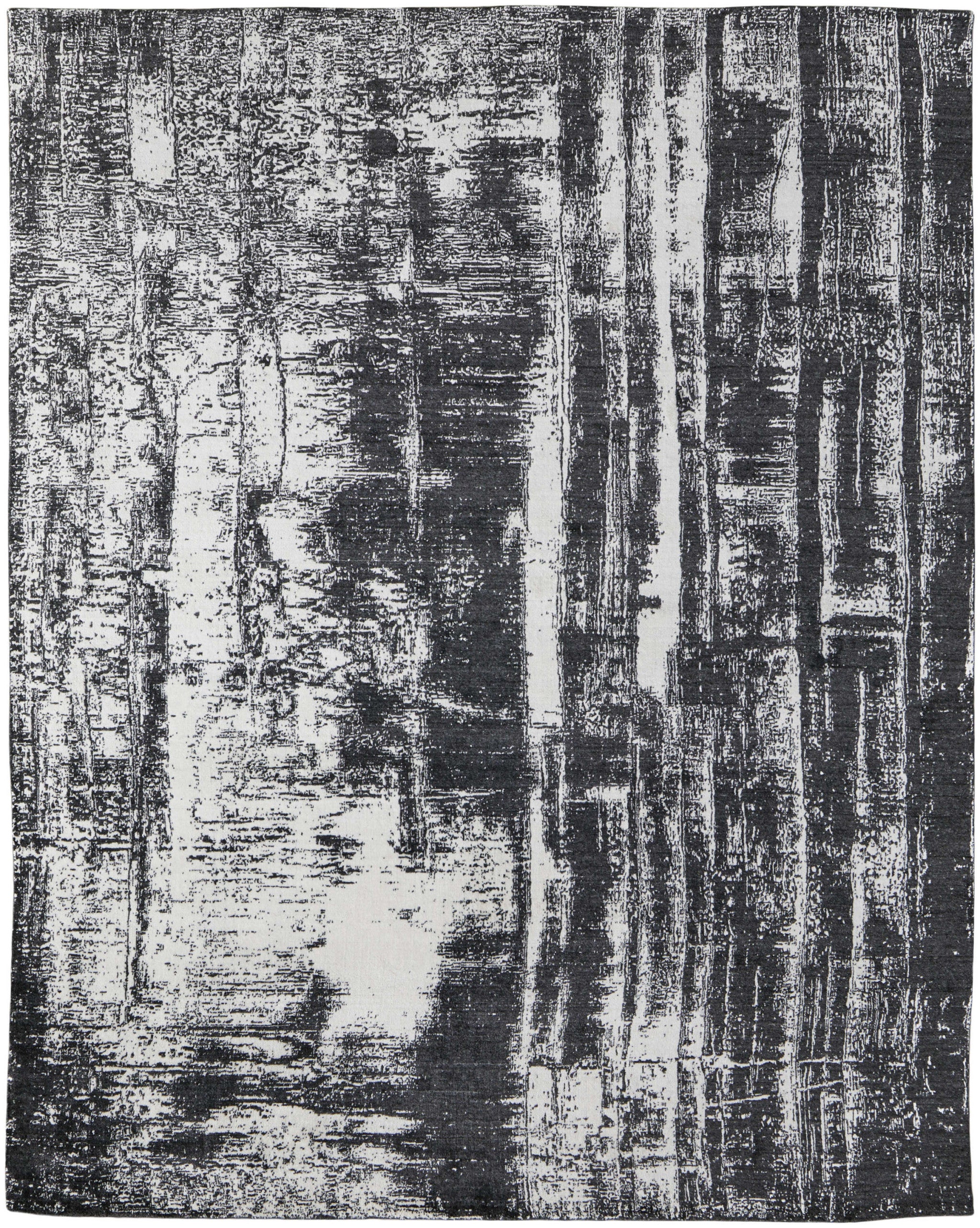 Exquisite Hand-Woven Area Rug with Abstract Gray Design for Fashionable and Stylish Living Spaces - Showcasing Unique Artisan Craftsmanship